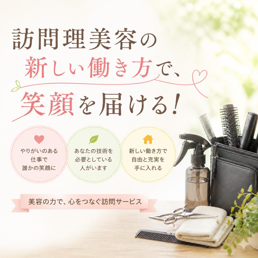 訪問理美容の新しい働き方で、笑顔を届ける！